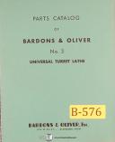 Bardons & Oliver-Bardons & Oliver No. 5, Turret Lathe Parts Manual 1941-5-No. 5-01